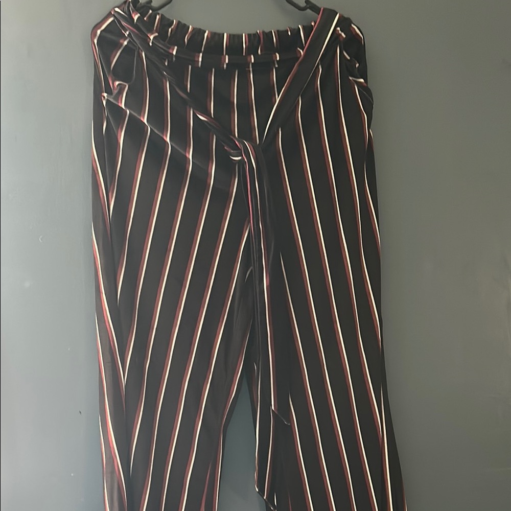 Striped Black and White Women's Pants